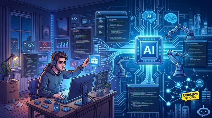 Anak Coding Sulit Kerja karena AI 2026 — Realita Pahit Buat Angkatan Pertama yang Dibesarkan AI