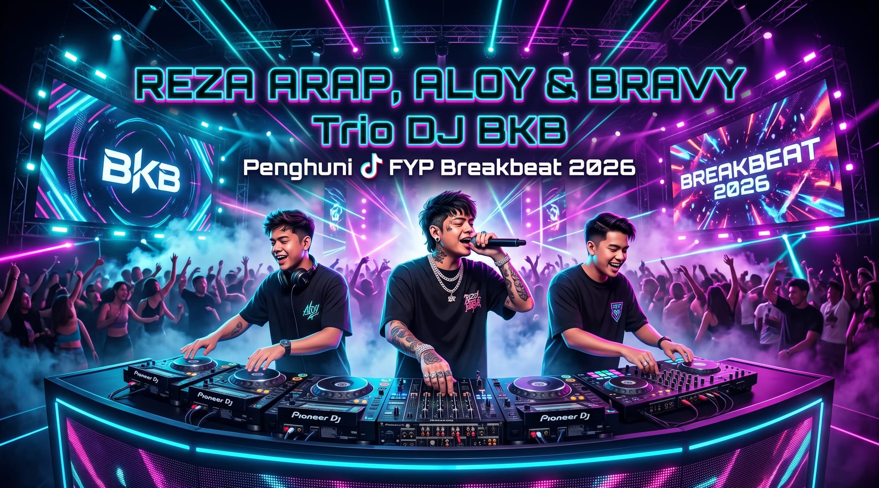 Reza Arap, Aloy & Bravy — Trio DJ BKB Penghuni FYP Breakbeat 2026