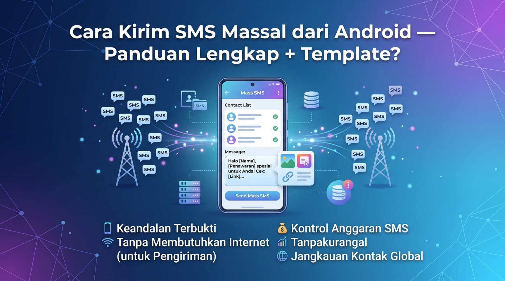 Cara Kirim SMS Massal dari Android — Panduan Lengkap + Template