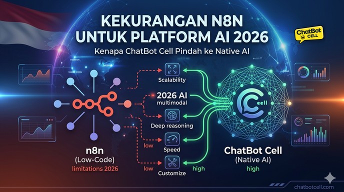 Kekurangan N8N untuk Platform AI 2026 — Kenapa ChatBot Cell Pindah ke Native AI