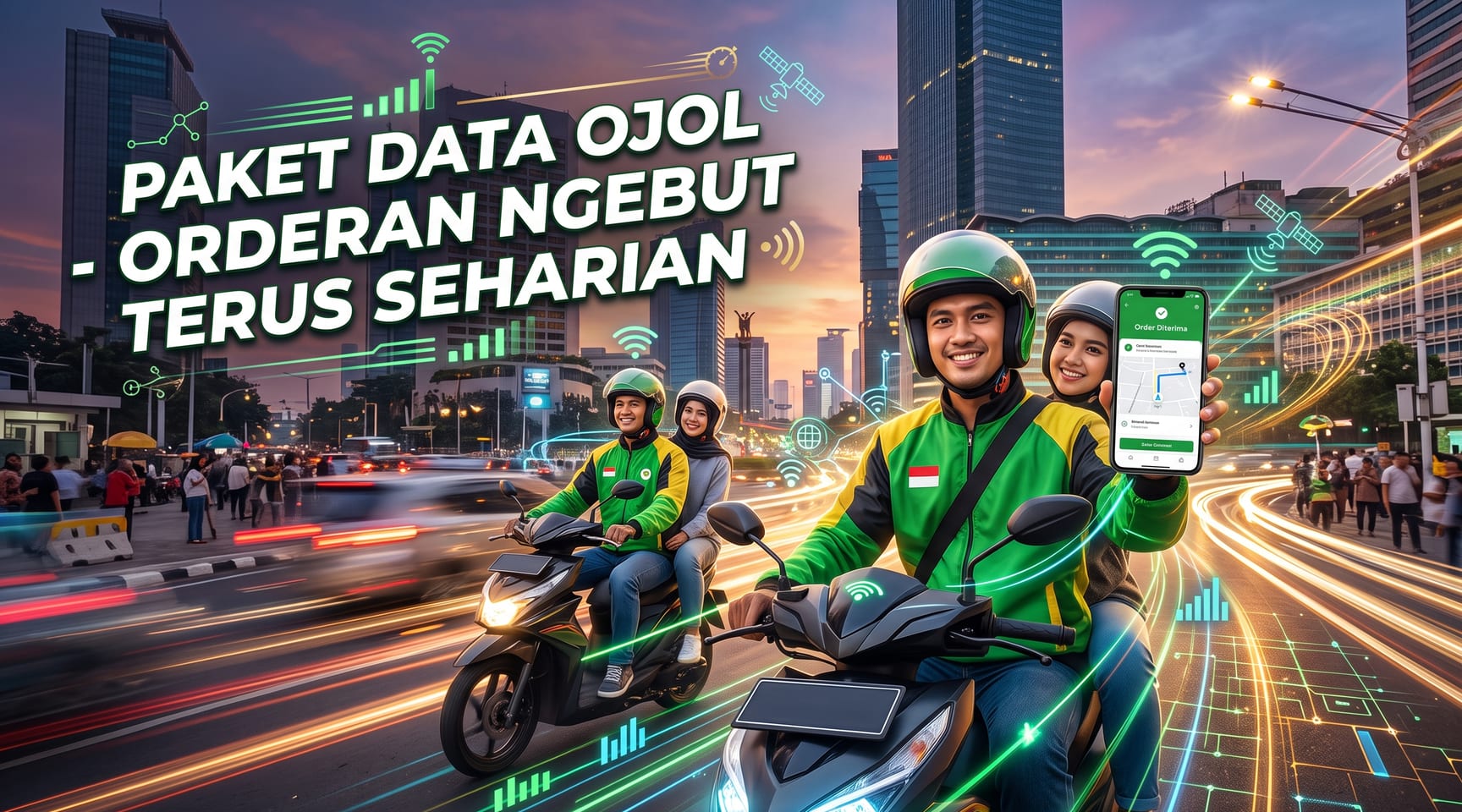 Paket Data Ojol — Orderan Ngebut Terus Seharian