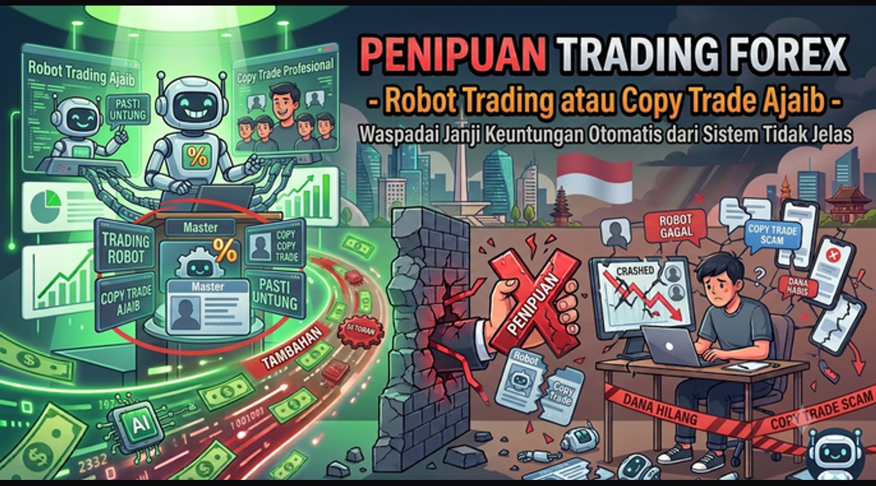 Penipuan Trading Forex Robot & Copy Trade Ajaib — Modus 2026