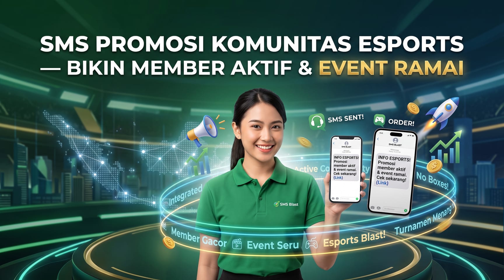 SMS Promosi Komunitas Esports — Bikin Member Aktif & Event Ramai