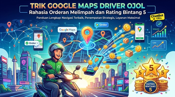 Trik Google Maps Driver Ojol — Rahasia Orderan Melimpah dan Rating Bintang 5